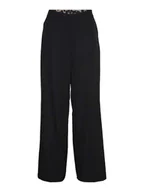 Spodnie damskie - Vero Moda Spodnie w kolorze czarnym - miniaturka - grafika 1