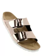 Klapki i japonki damskie - Sunbay Klapki "Trefle" w kolorze różowozłotym - miniaturka - grafika 1