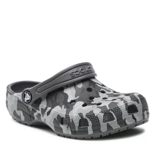 Klapki i japonki damskie - Klapki CROCS - Classic Camo Clog 207594 Black/Grey - grafika 1