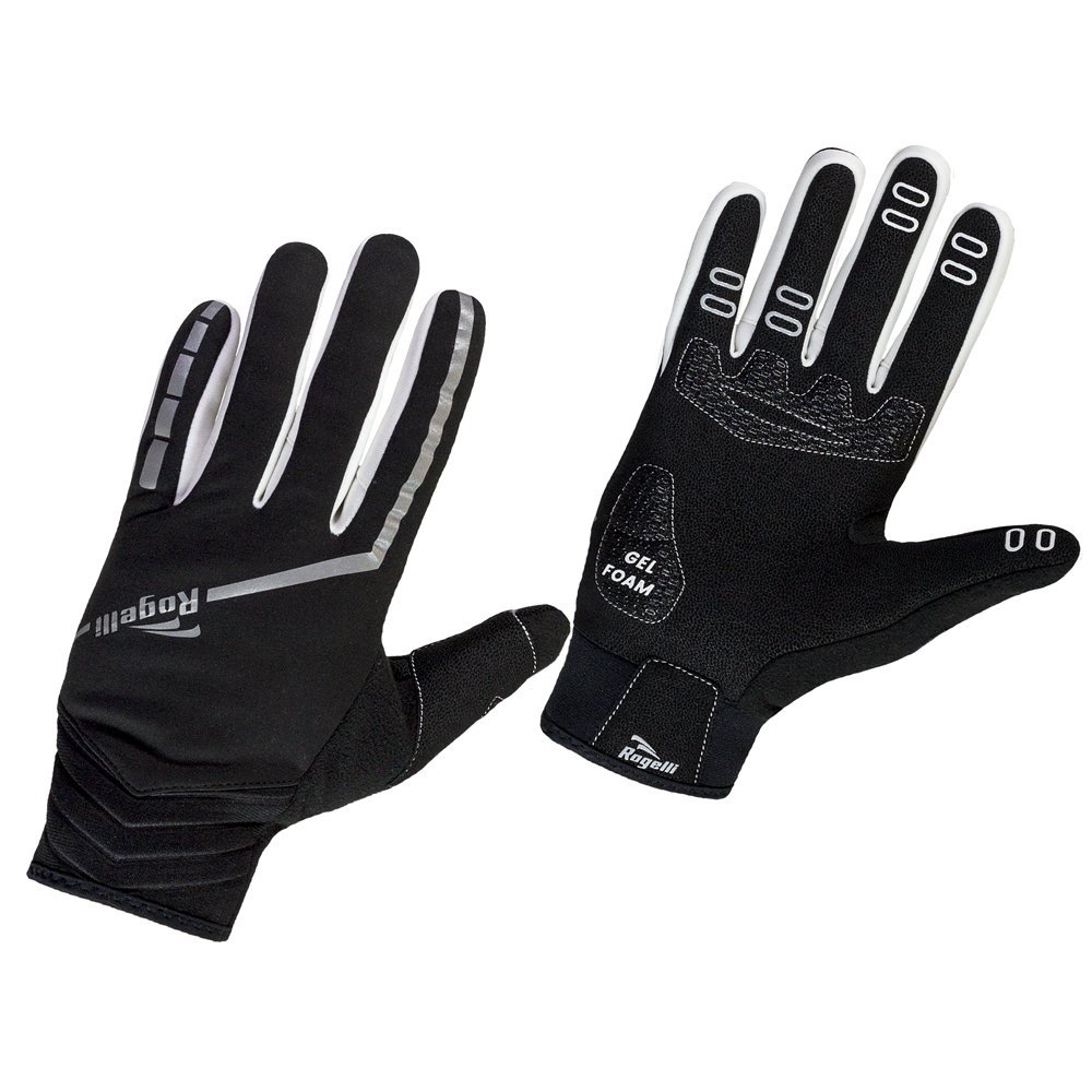 Rogelli Inverno zimowe rękawiczki rowerowe, czarno-białe