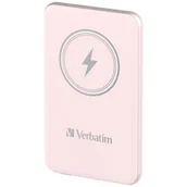 Powerbanki - Verbatim Powerbank indukcyjny `n` Go 15W5000mAh Wireless Magnetic różowy/pink 32243 - miniaturka - grafika 1