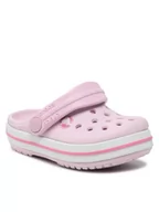Buty dla dziewczynek - Crocs Klapki Crocband Clog T 207005 Różowy - miniaturka - grafika 1