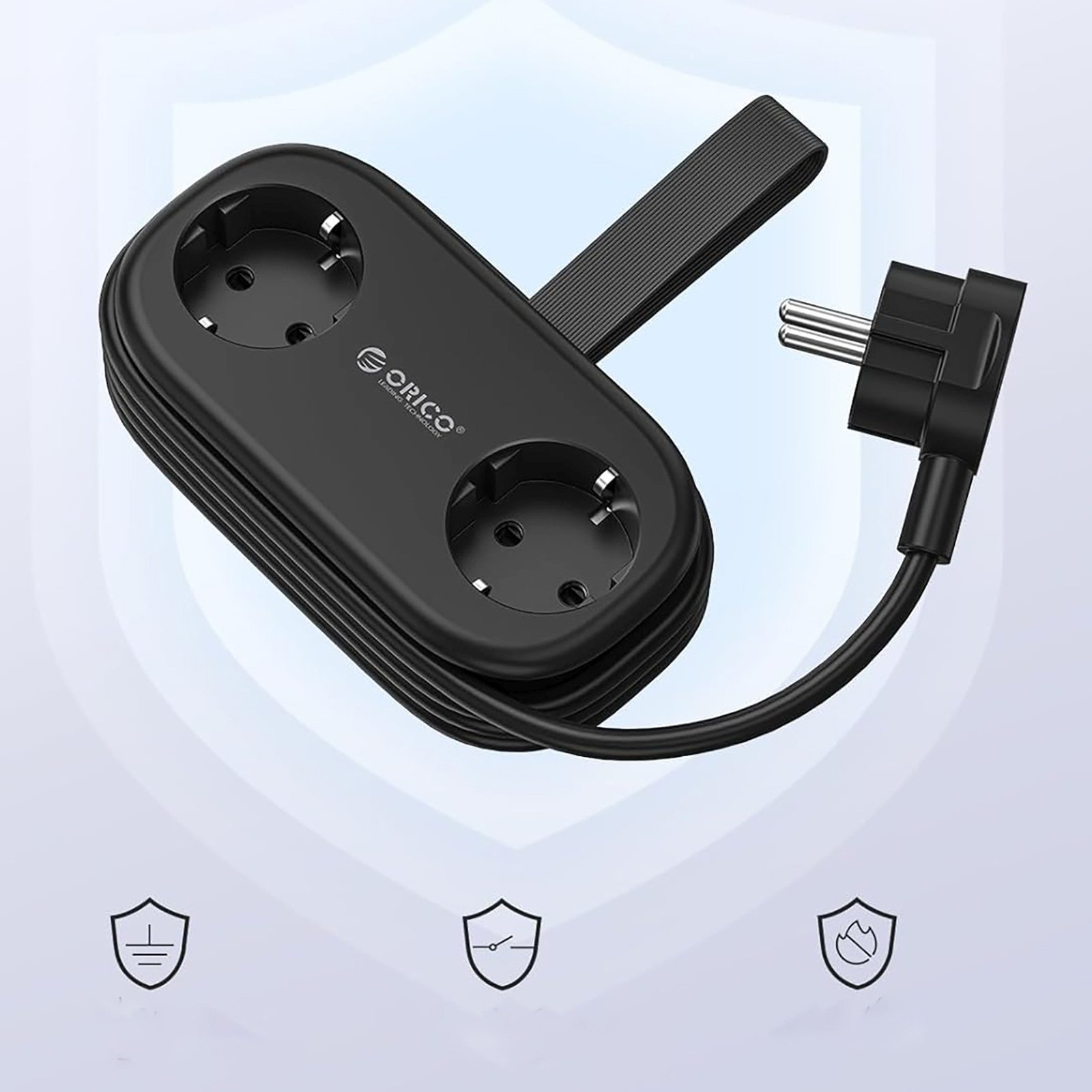Listwa zasilająca Orico Listwa zasilająca Orico AP3 20W GaN 5w1 2x AC + 2x USB-A + 1x USB-C - czarna