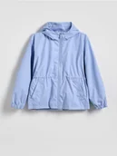 Kurtki i płaszcze dla dziewczynek - Reserved - Gładka kurtka z kapturem - niebieski - miniaturka - grafika 1