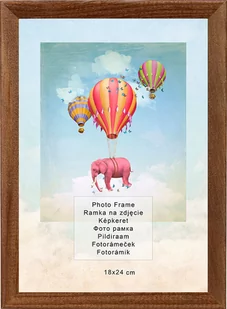 Ramka na zdjęcia 18x24 cm POSTERGALERIA, drewniana, brązowa - Ramki na zdjęcia - miniaturka - grafika 1