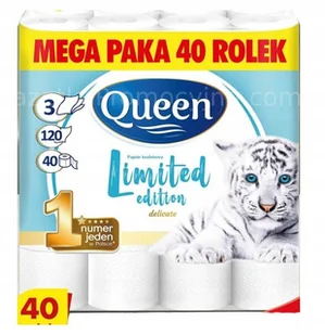Papier toaletowy trzywarstwowy Queen MEGA 40 rolek - Papier toaletowy - miniaturka - grafika 1