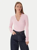 Swetry damskie - Patrizia Pepe Sweter 2K0331/K7S0-M555 Różowy Regular Fit - miniaturka - grafika 1