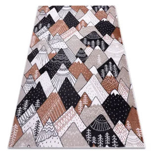 Dywan FUN Tops dla dzieci, góry, szczyty krem wielokolorowy 80x150 cm - Dywany dla dzieci - miniaturka - grafika 1