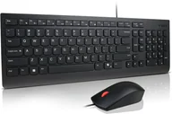 Zestawy myszka + klawiatura - Lenovo Essential Wired Combo Keyboard and Mouse Keyboard and Mouse Set Wired Mouse included estoński Black 4X31R64445 - miniaturka - grafika 1