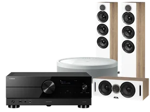 Kino domowe Yamaha RX-A2A (czarny) + Debut Reference F5 (biały) + Debut Reference C5 (biały) + MusicCast 50 (biały) - Kino domowe - miniaturka - grafika 1