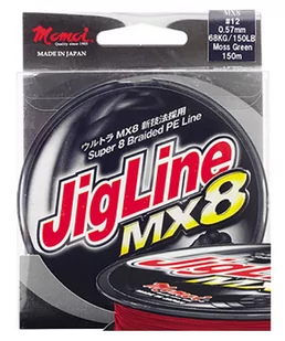 Momoi JigLine MX8 0.10mm 6kg 150m czerwona - plecionka spinningowa - Żyłki wędkarskie - miniaturka - grafika 1