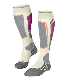 FALKE Kobiety Skarpety narciarskie SK2 Intermediate W KH Wełna Merynosa ciepłe grube 1 Para, Biały (Off-White 2048), 37-38 - Skarpetki damskie - miniaturka - grafika 1