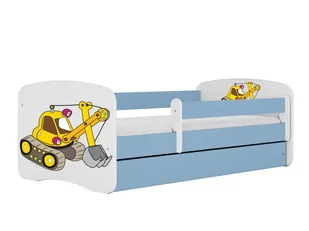 Łóżko dla dziecka, barierka, Babydreams, koparka, niebieskie - Łóżka dla dzieci i młodzieży - miniaturka - grafika 1