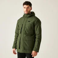 Kurtki i kamizelki sportowe męskie - Regatta Męska kurtka zimowa parka podgrzewana Volter Ciemne khaki, Rozmiar: 3XL - miniaturka - grafika 1