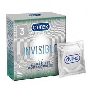 Durex RECKITT BENCKISER Prezerwatywy Invisible Close Fit dopasowane x 3 szt | DARMOWA DOSTAWA OD 199 PLN! - Prezerwatywy - miniaturka - grafika 1