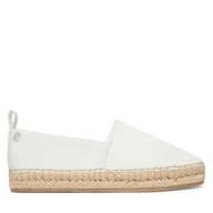 Espadryle damskie - Espadryle Calvin Klein Oblique Espadrille Canvas HW0HW02931 Biały - miniaturka - grafika 1