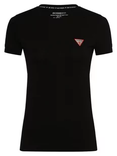 GUESS - T-shirt damski, czarny - Koszulki i topy damskie - miniaturka - grafika 1