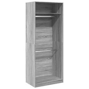 vidaXL Szafa szara Sonoma 80x50x200 cm Materiał drewnopochodny - Szafy - miniaturka - grafika 1