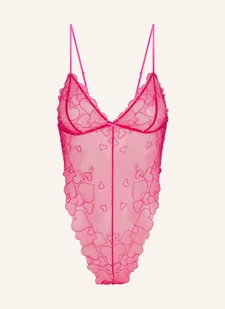 Skims Body Ze Stringami Embroidered Tulle rot - Body - miniaturka - grafika 1