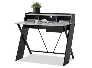 Biurko młodzieżowe gamingowe szare 100 cm MEBEL-PARTNER Asgard - Biurka gamingowe - miniaturka - grafika 1