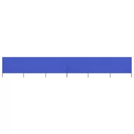 Parawany - vidaXL Parawan 6-skrzydłowy z tkaniny 800x80 cm błękit lazur 47173 - miniaturka - grafika 1