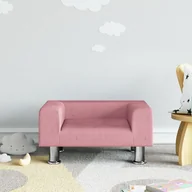 Meble do sypialni - vidaXL Sofa dla dzieci, różowa, 50x40x26,5 cm, aksamitna - miniaturka - grafika 1