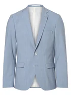 Garnitury - Finshley & Harding London Męska marynarka od garnituru modułowego Mężczyźni Slim Fit Sztuczne włókno niebieski marmurkowy, 23 - miniaturka - grafika 1