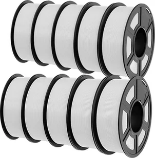 filament do drukarek 3D, średnica 1,75 mm, waga 10 kg, ABS White 10KG - Filamenty i akcesoria do drukarek 3D - miniaturka - grafika 1