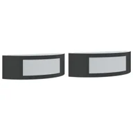 Lampy ogrodowe - vidaXL Kinkiety zewnętrzne, 2 szt., czarne, stal nierdzewna - miniaturka - grafika 1