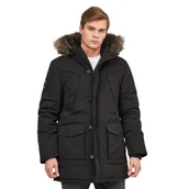 Kurtki męskie - Kurtka męska Superdry Everest parka zimowa czarna-M - miniaturka - grafika 1