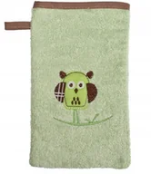 Rękawice i gąbki do kąpieli - Duetbaby Myjka kąpielowa Bambus haft zielona - miniaturka - grafika 1
