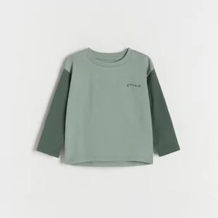 Reserved - Longsleeve oversize - Zielony - Koszulki dla chłopców - miniaturka - grafika 1