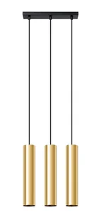 Złota potrójna lampa wisząca sople - 3X A416 F6-W83 - Lampy sufitowe - miniaturka - grafika 1