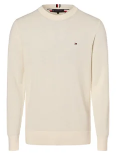 Tommy Hilfiger Sweter męski Mężczyźni Bawełna beżowy jednolity, S - Swetry męskie - miniaturka - grafika 1