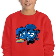 Bluzy dla dziewczynek - Bluza Dziecięca Czerwona Emo Cosmo&Wanda Mix Wiele Wzorów -128 Cm (7-8) - miniaturka - grafika 1