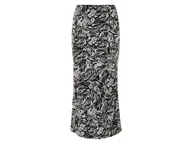 Spódnice - esmara® Spódnica midi damska z wiskozy (Czarny/ beżowy, 36) - miniaturka - grafika 1