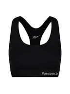 Koszulki sportowe damskie - Reebok Biustonosz sportowy "Steffi" w kolorze czarnym - miniaturka - grafika 1