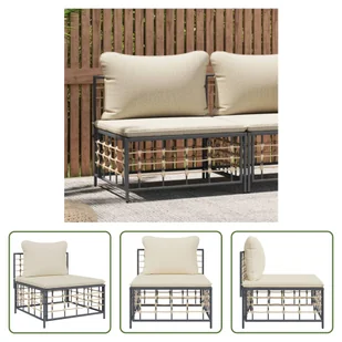Sofa ogrodowa z beżowymi poduszkami z polirattanu Living Store - Sofy ogrodowe - miniaturka - grafika 1