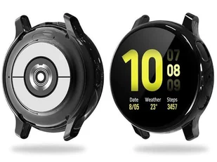 Alogy Etui silikonowe case do Galaxy Watch Active 2 44mm Czarne + 4x 3MK Folia ochronna - Akcesoria do smartwatchy - miniaturka - grafika 4