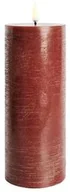 Świece - Uyuni - Świeca Słupkowa LED 7,8x20,3 cm Rustic Carmine Red Uyuni Lighting - miniaturka - grafika 1
