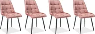 Krzesła - Signal Zestaw krzeseł CHIC VELVET 4 szt różowe ZESTAW-CHICVCRA52-4SZT - miniaturka - grafika 1