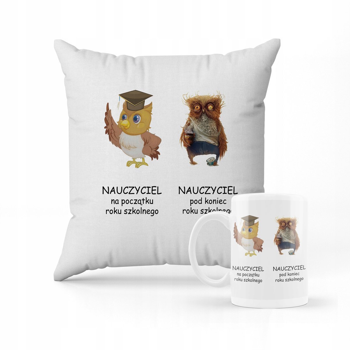 ZESTAW PODUSZKA + KUBEK PREZENT DLA Nauczycielki Dzień Nauczyciela #2