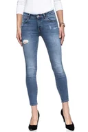 Spodnie męskie - Wragler, Spodnie damskie, Crop Skinny Damaged Blue W28Mlu86J, rozmiar W25 L32 - miniaturka - grafika 1