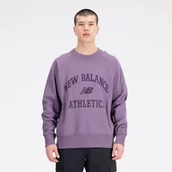 Bluzy męskie - Bluza męska New Balance MT33550SHW  fioletowa - miniaturka - grafika 1