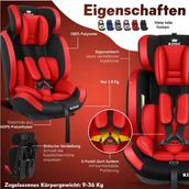 Akcesoria do fotelików - FOTELIK SAMOCHODOWY DLA DZIECKA KIDIZ 1+2+3 9-36 KG REGULOWANY 1-12 LAT - miniaturka - grafika 1