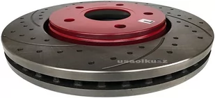 Przednia WIERCONA nacinana wentylowana tarcza hamulcowa 303mm RED Dodge Journey - Tarcze hamulcowe - miniaturka - grafika 1