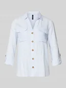 Koszule damskie - Bluzka koszulowa o kroju relaxed fit z czystej wiskozy model ‘BUMPY’ - miniaturka - grafika 1