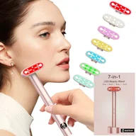 Masażery - Masażer twarzy okolic oczu Wibracyjny z Grzaniem Koloroterapia światłem LED - miniaturka - grafika 1