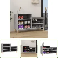 Szafki na buty - The Living Store Stojak na buty szary Sonoma 102x36x60 cm Materiał drewnopochodny - miniaturka - grafika 1