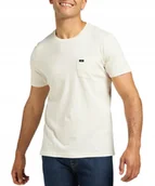 Koszulki męskie - T-shirt Lee POCKET TEE 112320042 L63JFQNQ Ecru XL - miniaturka - grafika 1
